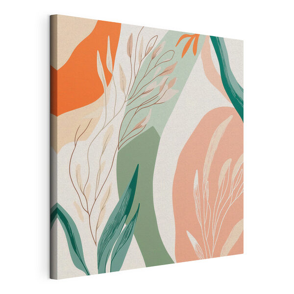 Colorful pattern with leaves