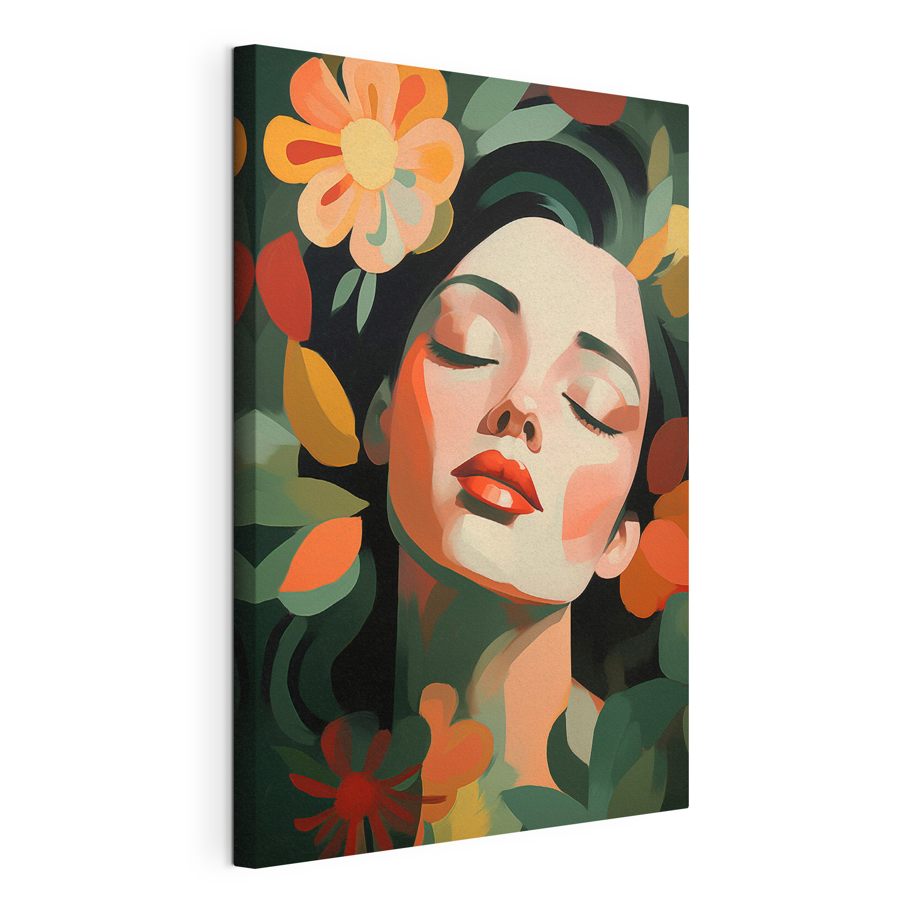 Serene beauty amidst floral colors Serene beauty amidst floral colors
