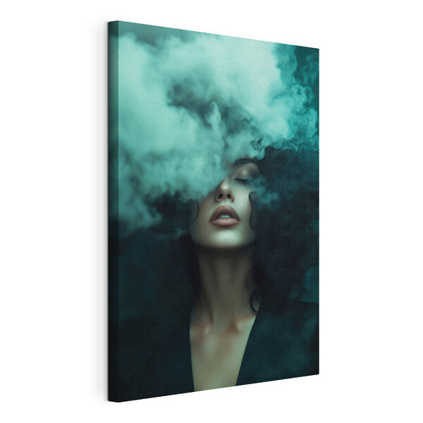 Woman with smoke coming out of her face Woman with smoke coming out of her face