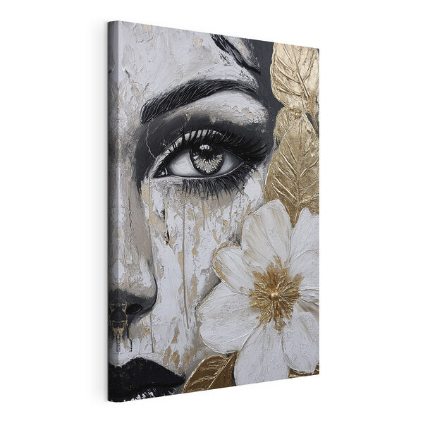 - Un portret impresionant cu un detaliu floral Tablouri - Un portret impresionant cu un detaliu floral