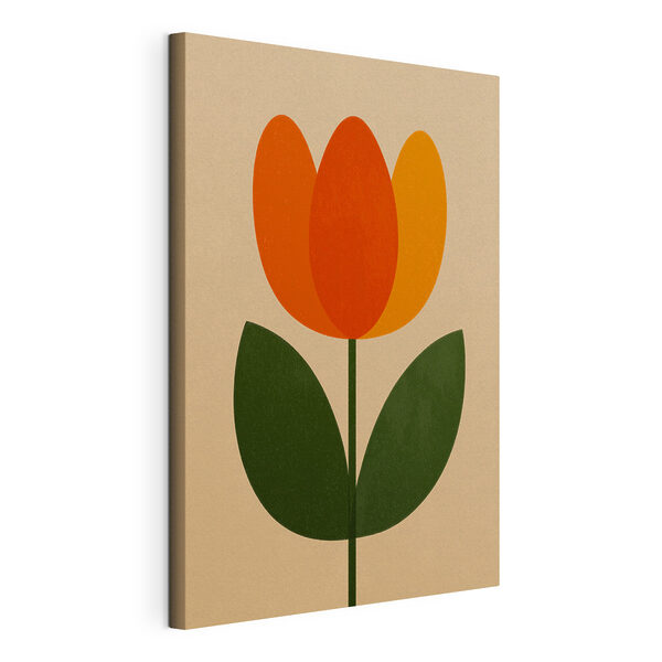 Flower with orange and green leaves