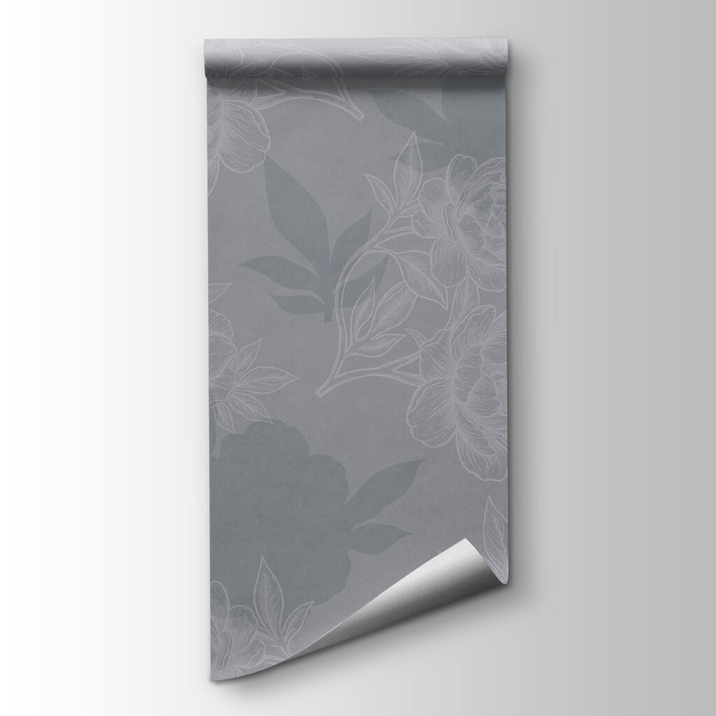 Grey and white floral pattern Grey and white floral pattern