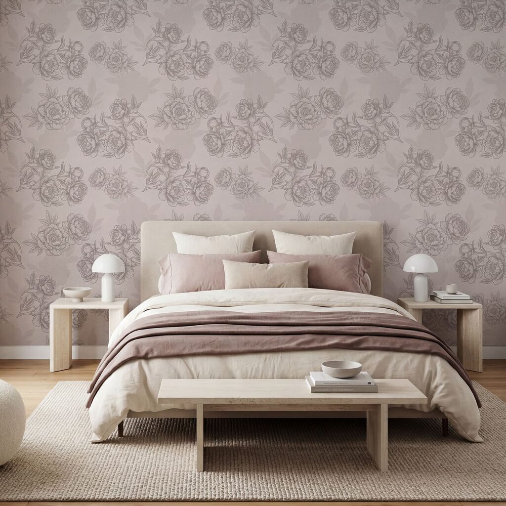Motiv floral cu linii delicate