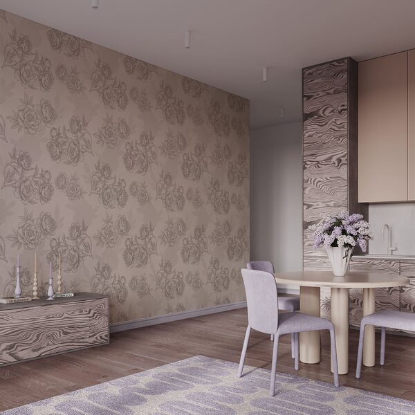 Motiv floral cu linii delicate