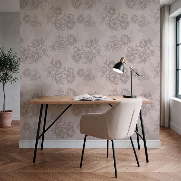 Motiv floral cu linii delicate
