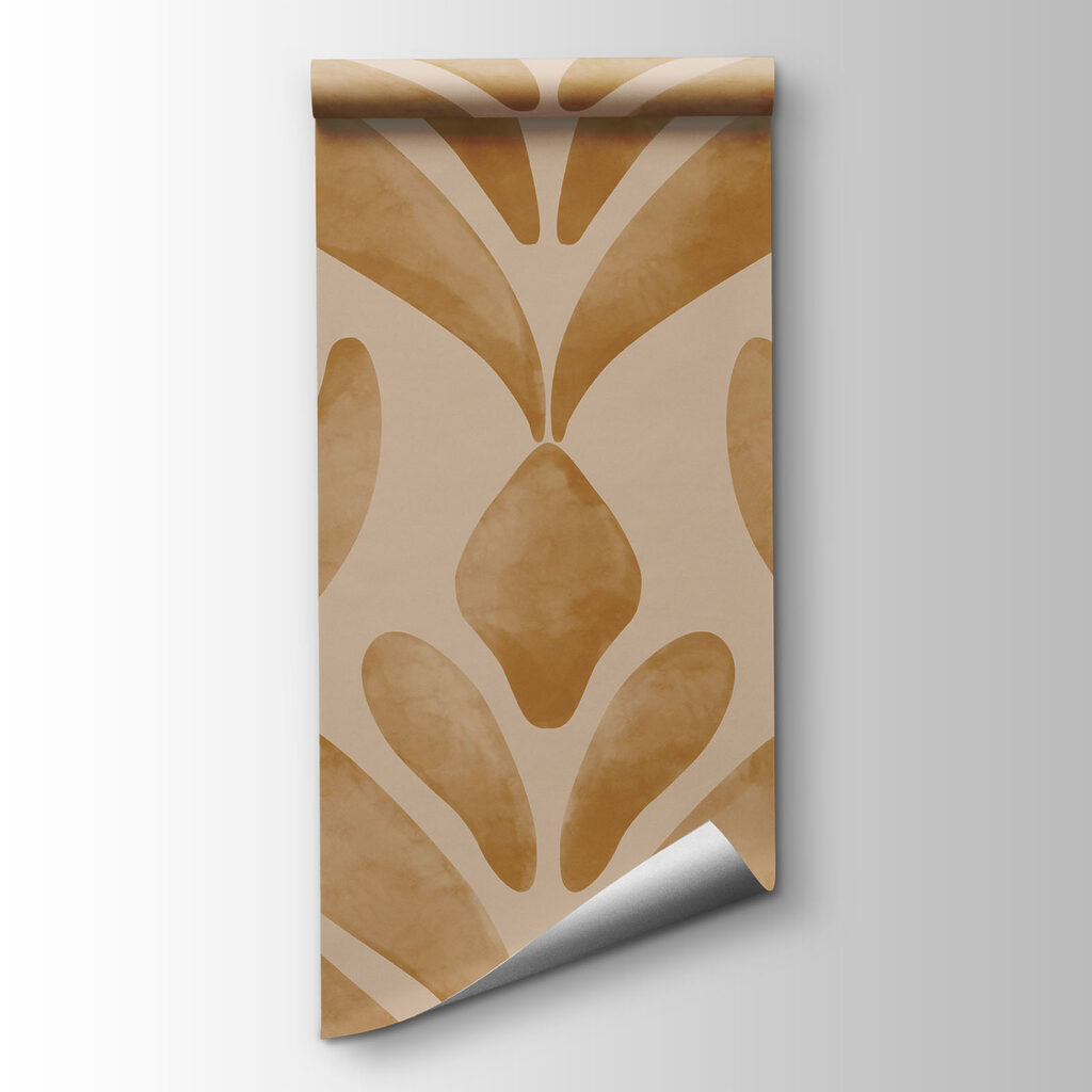 Pattern of leaves on a beige background Pattern of leaves on a beige background
