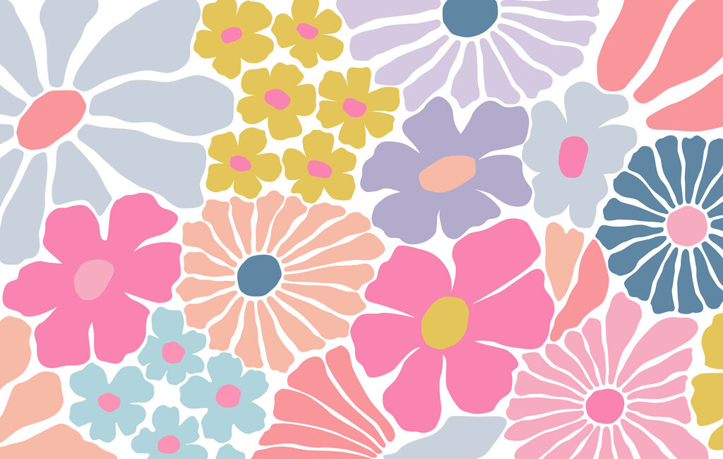 Colorful flower pattern