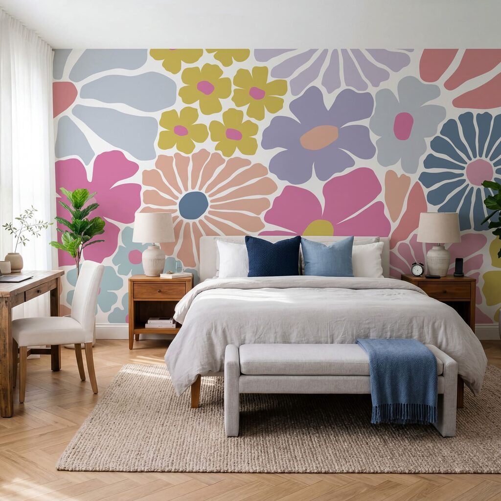Model floral colorat