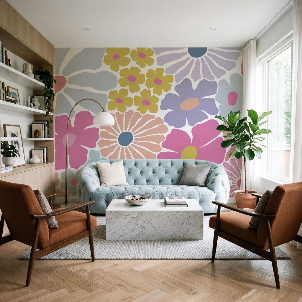 Model floral colorat