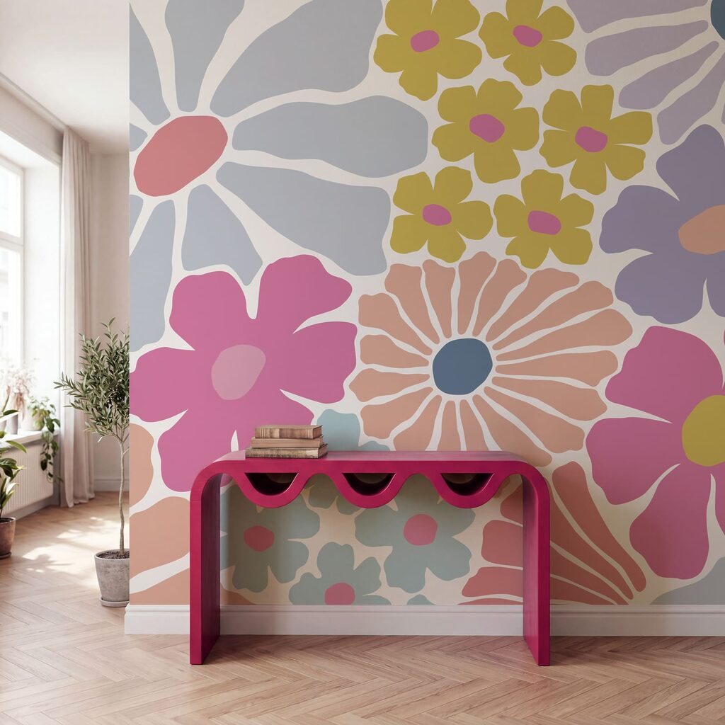 Model floral colorat