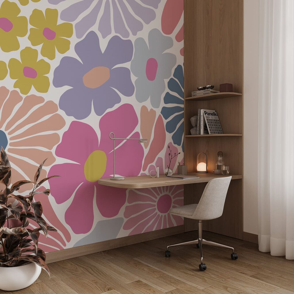 Model floral colorat