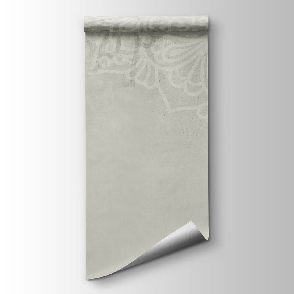 White and grey background with white mandalas White and grey background with white mandalas