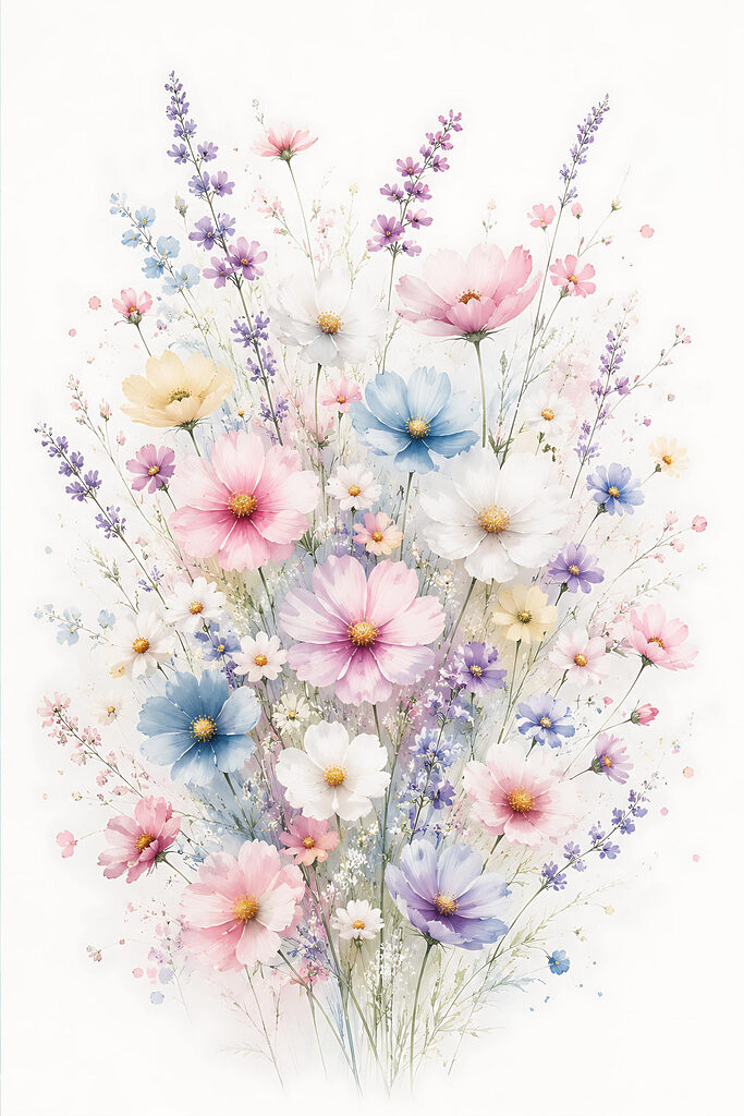 Bouquet of flowers on a white background Bouquet of flowers on a white background