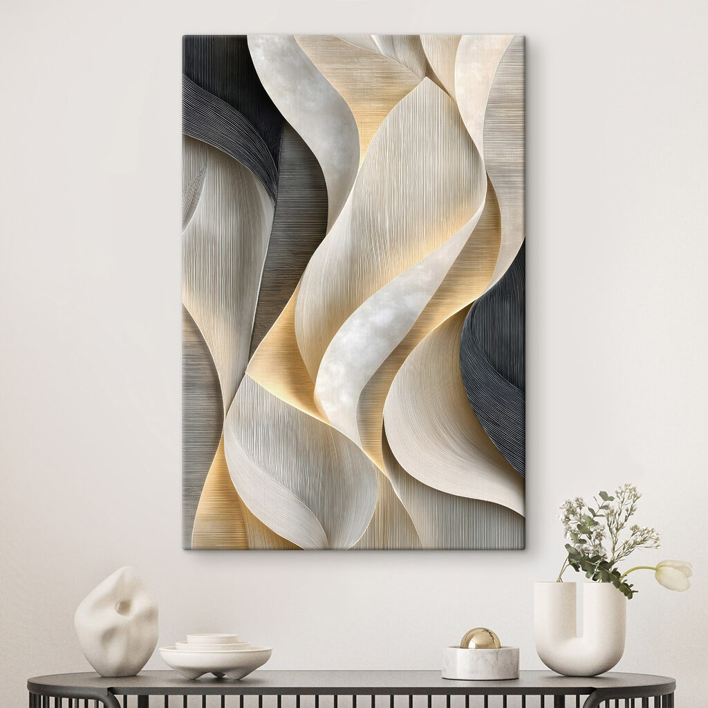 Elegant curves in neutral tones