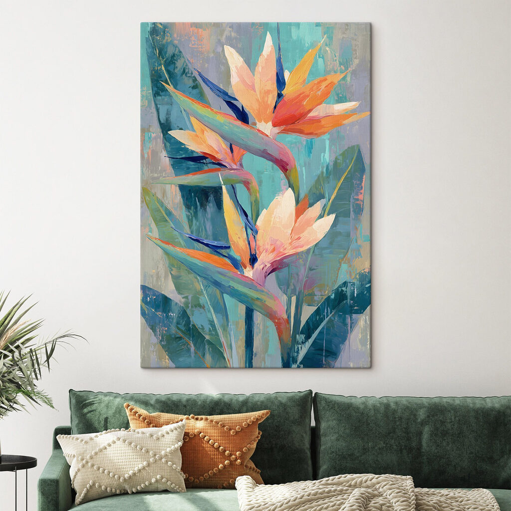 Painting of flowers and leaves Painting of flowers and leaves