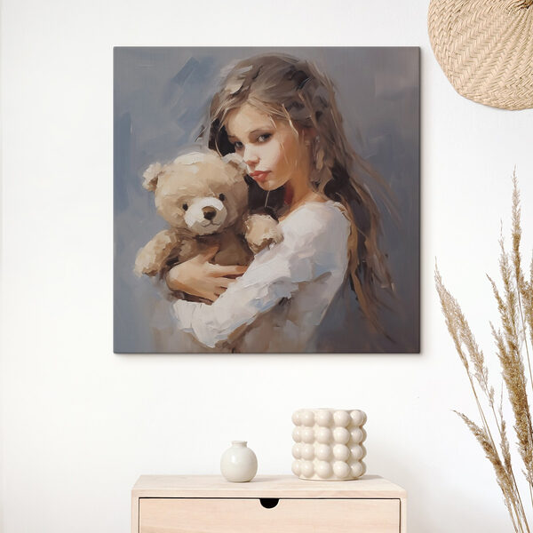 Girl holding a teddy bear Girl holding a teddy bear