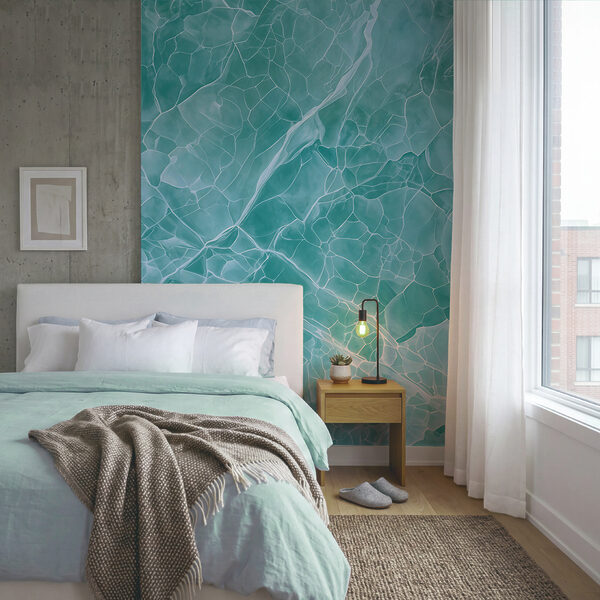 Design abstract cu fundal turcoaz, care inspiră liniște Design abstract cu fundal turcoaz, care inspiră liniște