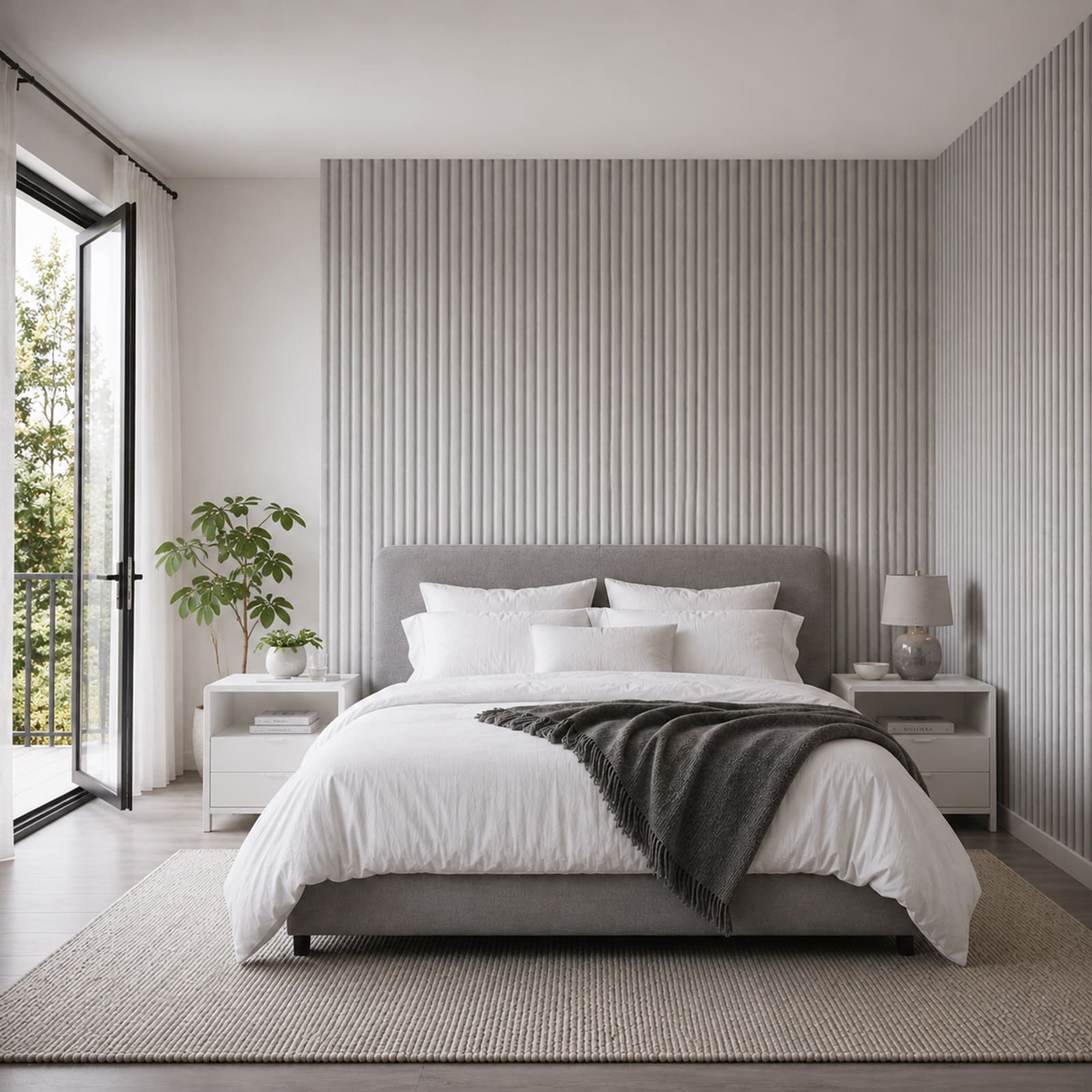 Design minimalist cu un model de linii verticale