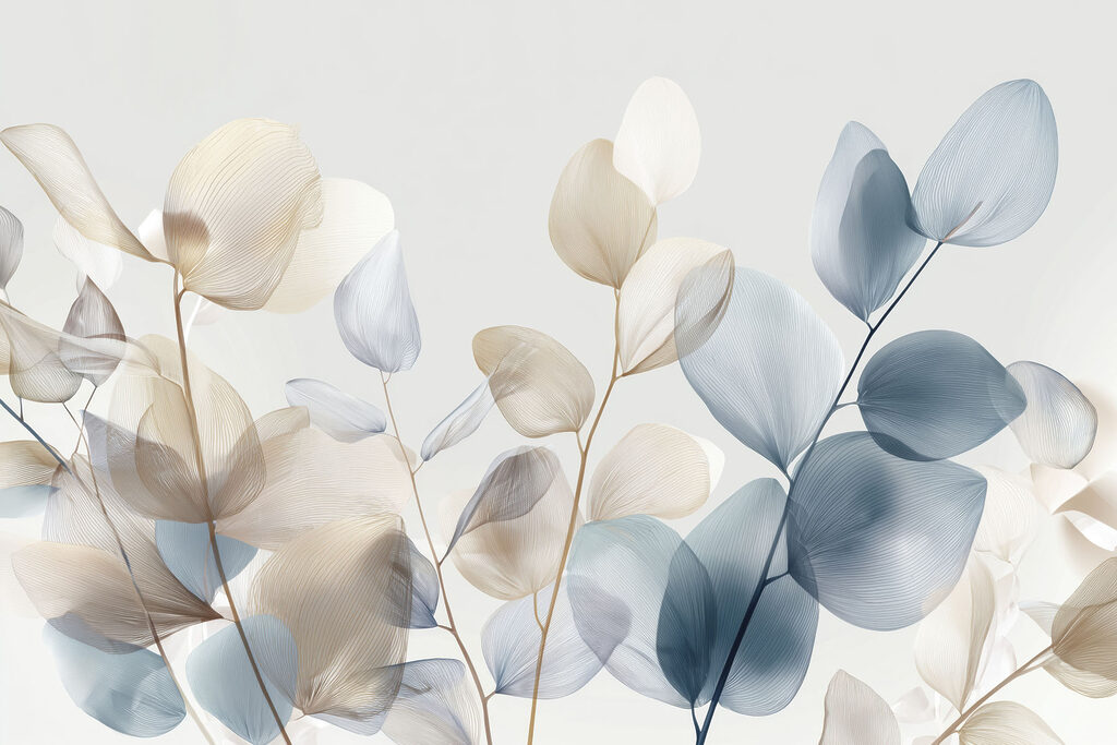 Delicate leaves in soft colors Delicate leaves in soft colors