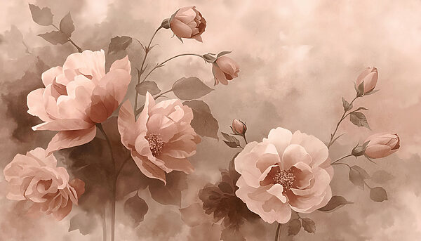 Delicate blooms in soft pastel hues Delicate blooms in soft pastel hues