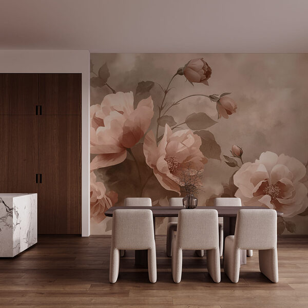 Fototapet Fototapet Flori delicate în nuanțe pastelate delicate (SKU: t00916v1)