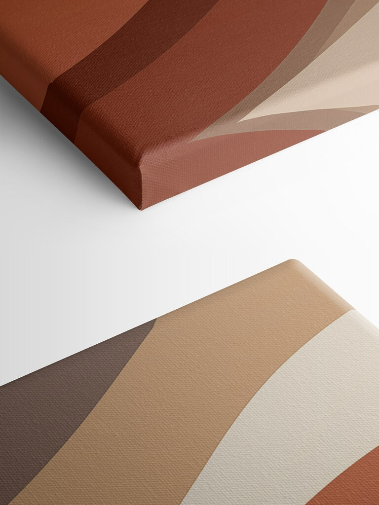 Brown and white wavy lines Brown and white wavy lines
