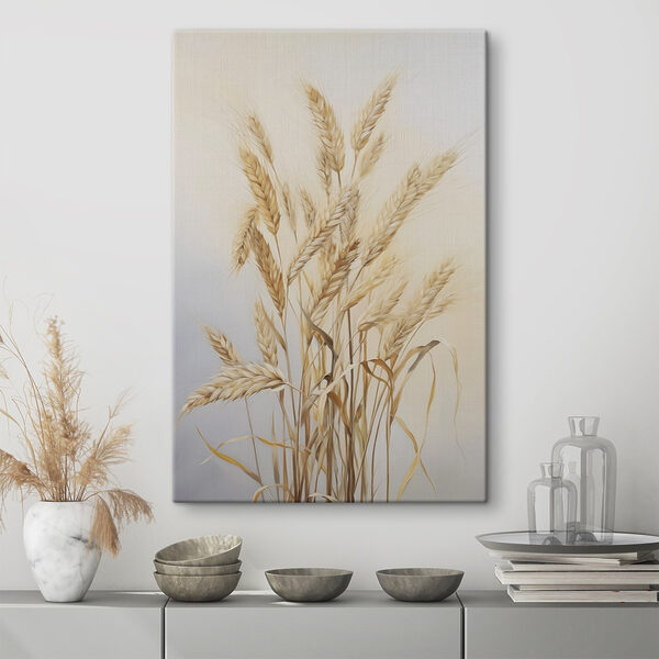 Bunch of wheat in a vase