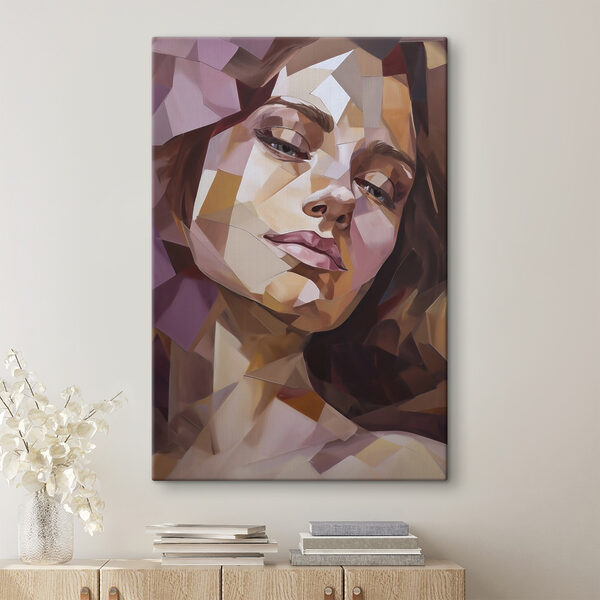 Woman's face with low polygons Woman's face with low polygons