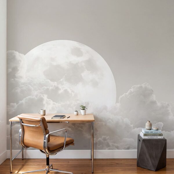 Luna plină printre nori Luna plină printre nori