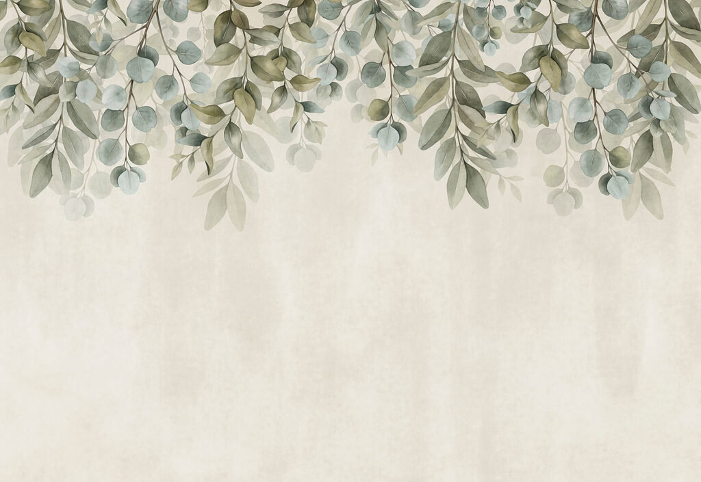 Gentle leaves framing a soft background