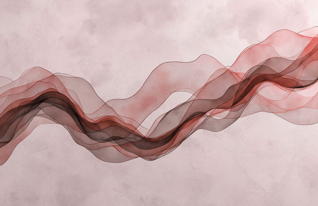 Red and black wavy lines