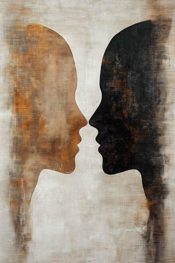 Face to face of a person Face to face of a person