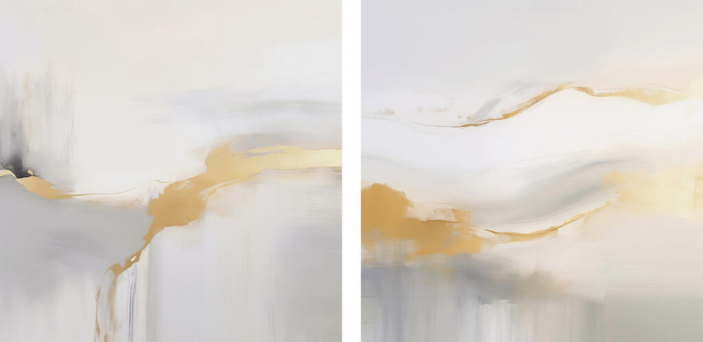 Soft hues with gentle flowing lines