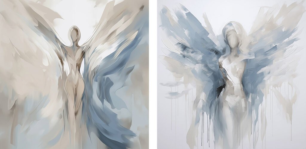 Painting of a woman with wings Painting of a woman with wings