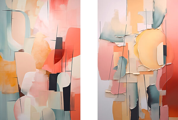 Collage of different colors of paper