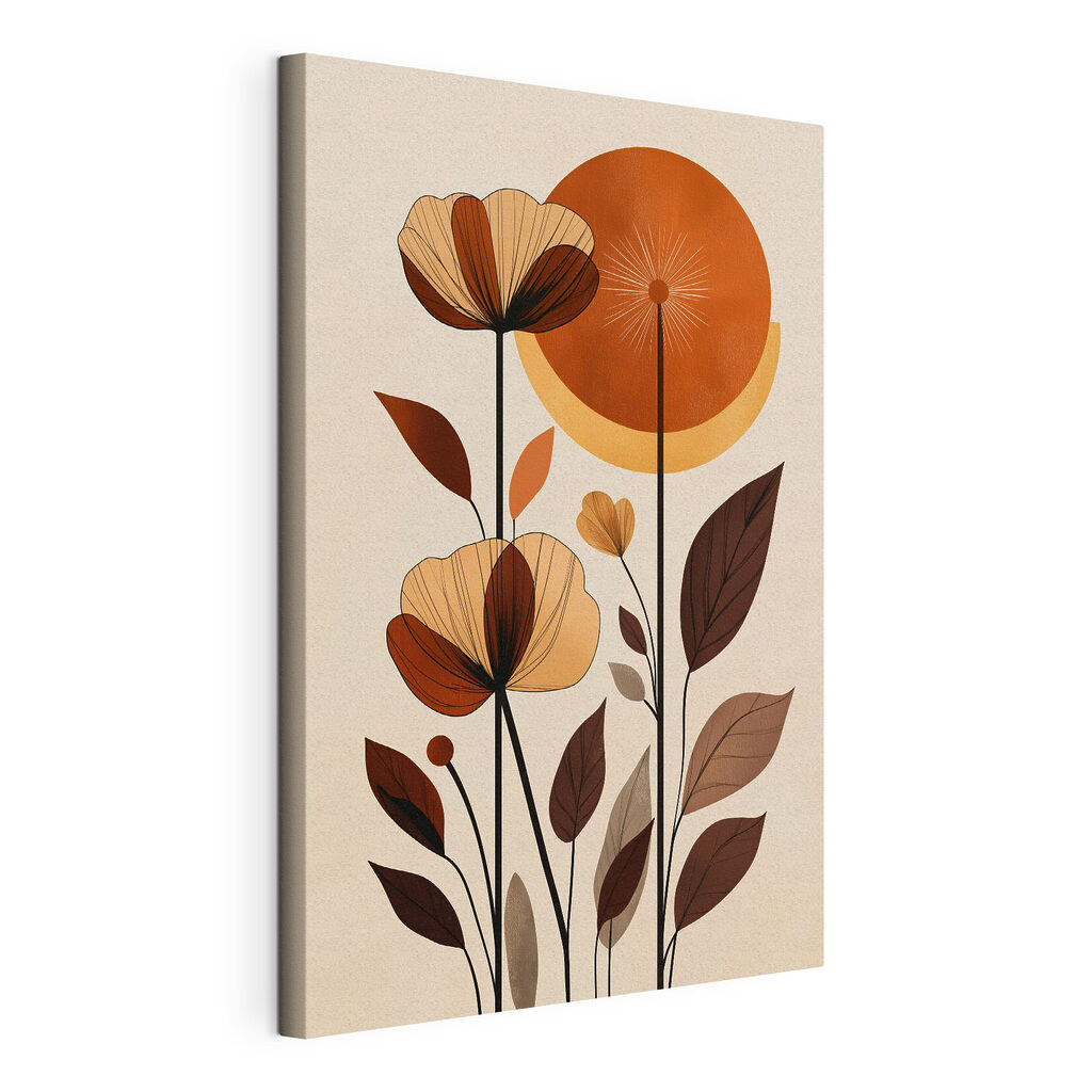 Elegant floral arrangement with warm tones
