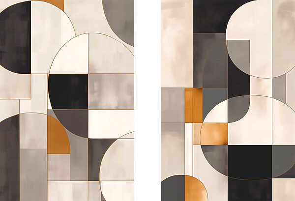 Abstract geometric design in soft tones Abstract geometric design in soft tones