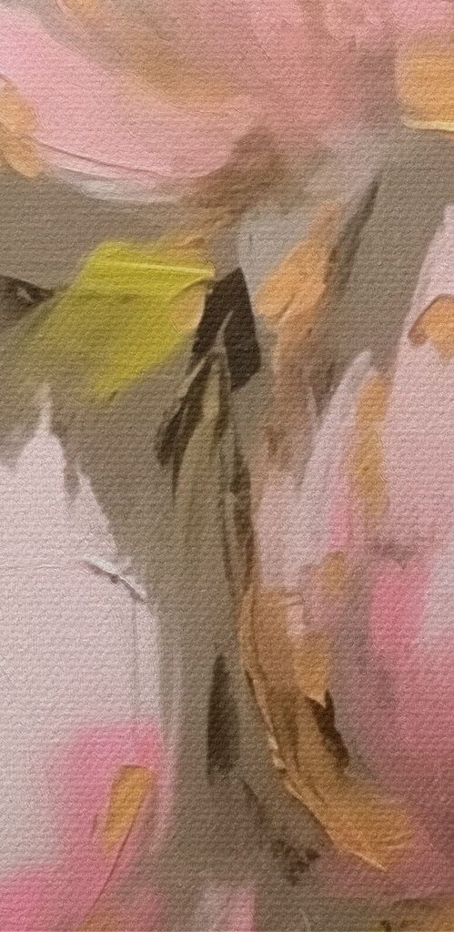 Painting of flowers on a grey background
