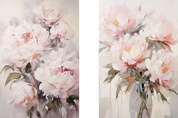 Painting of flowers in a vase Painting of flowers in a vase