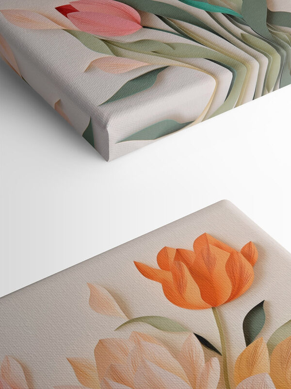 Collage of paper flowers