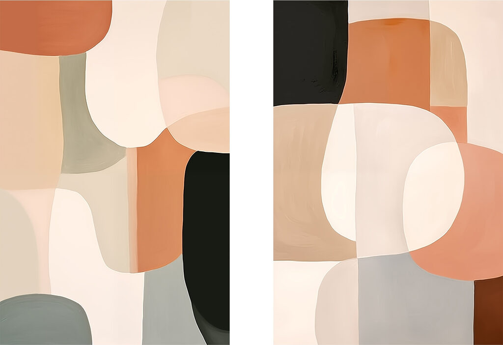 Abstract shapes in soothing colors Abstract shapes in soothing colors