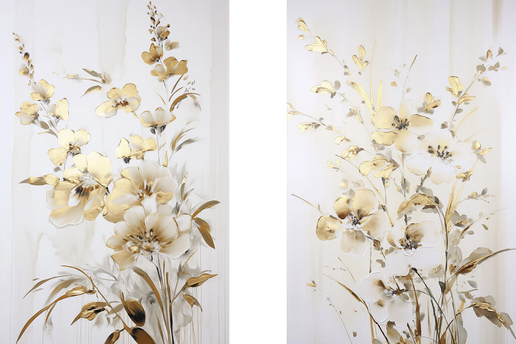 - Elegant floral composition in soft tones
