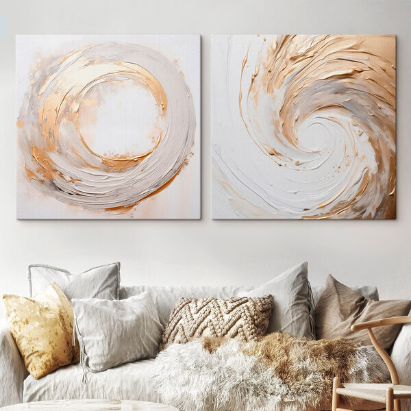 Dynamic swirls of creamy color