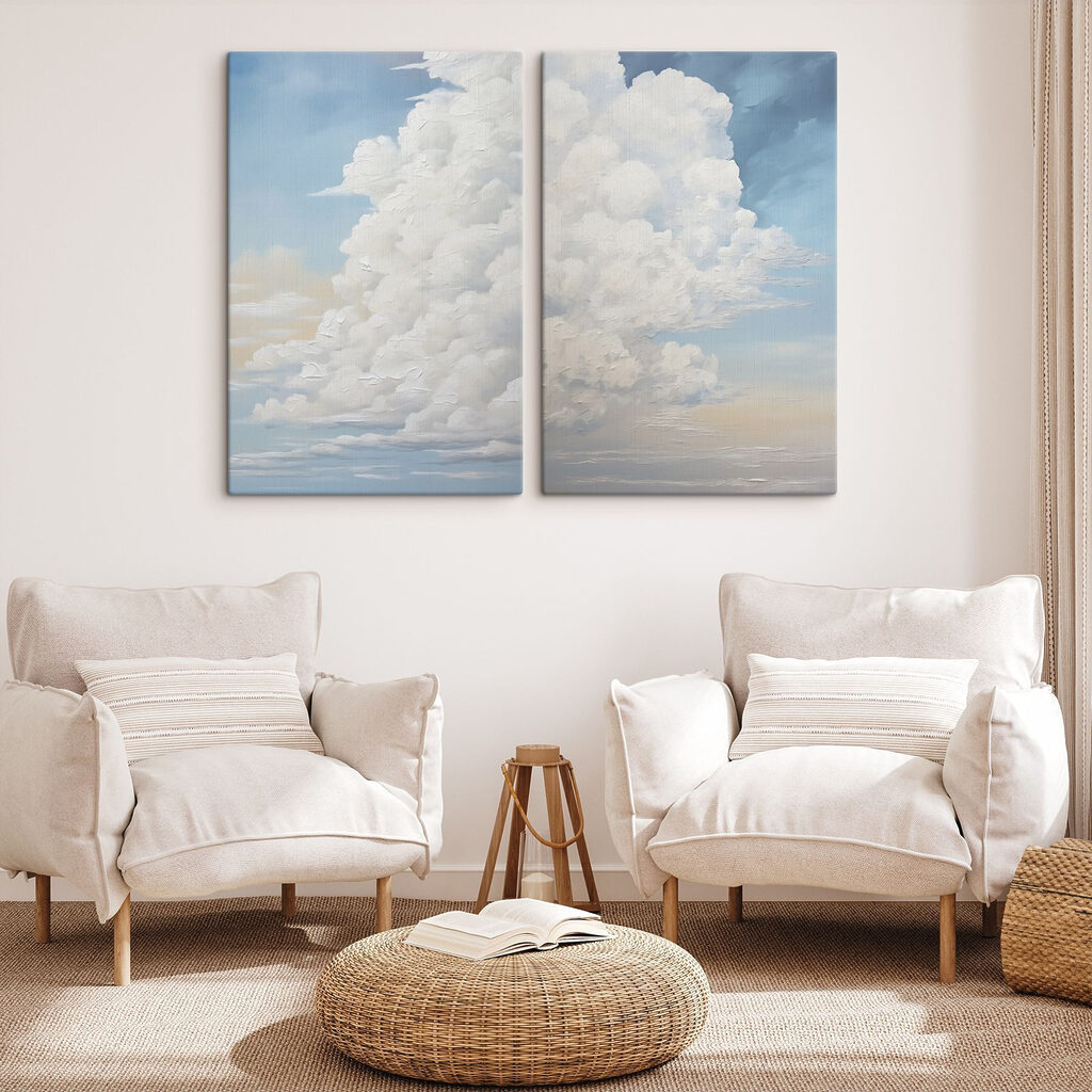 Comparison of clouds in the sky