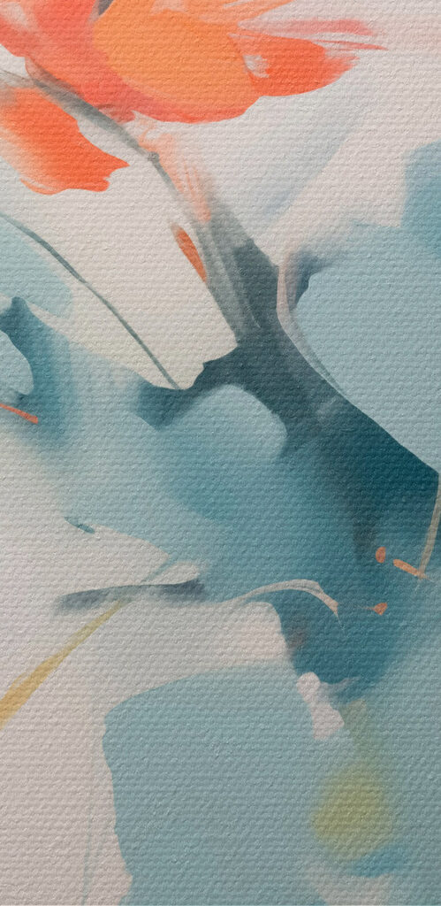 Painting of flowers and leaves Painting of flowers and leaves