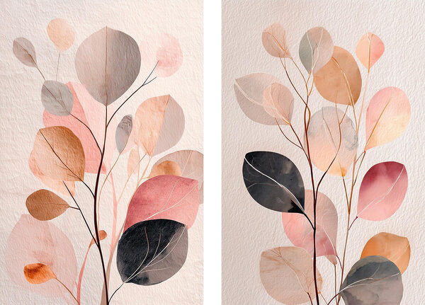 Painting of a plant with leaves