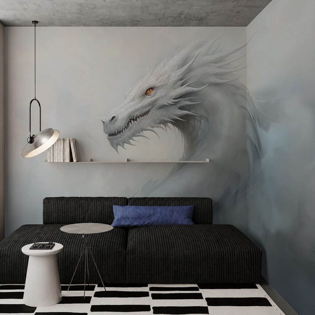Dragonul alb printre nori
