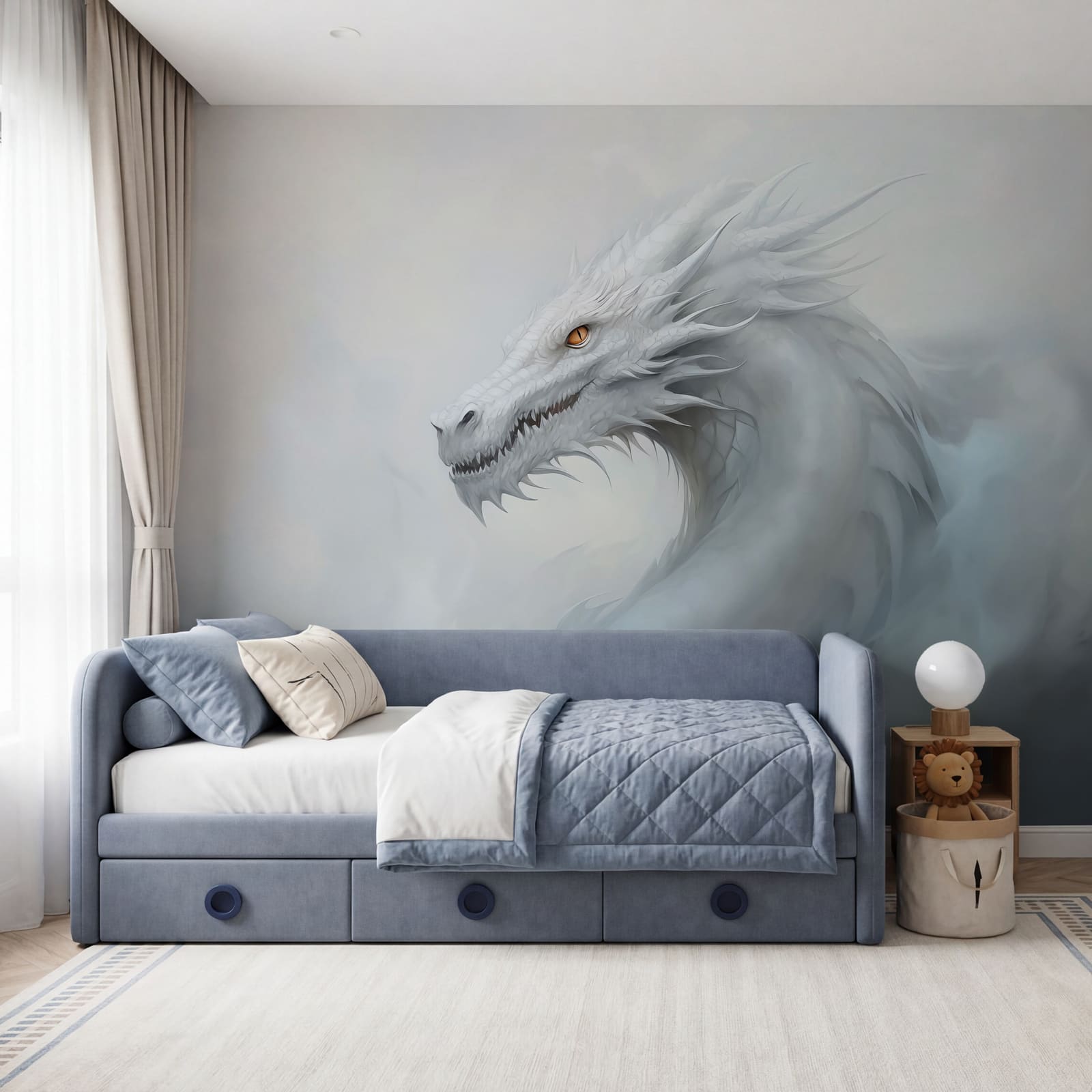 Dragonul alb printre nori