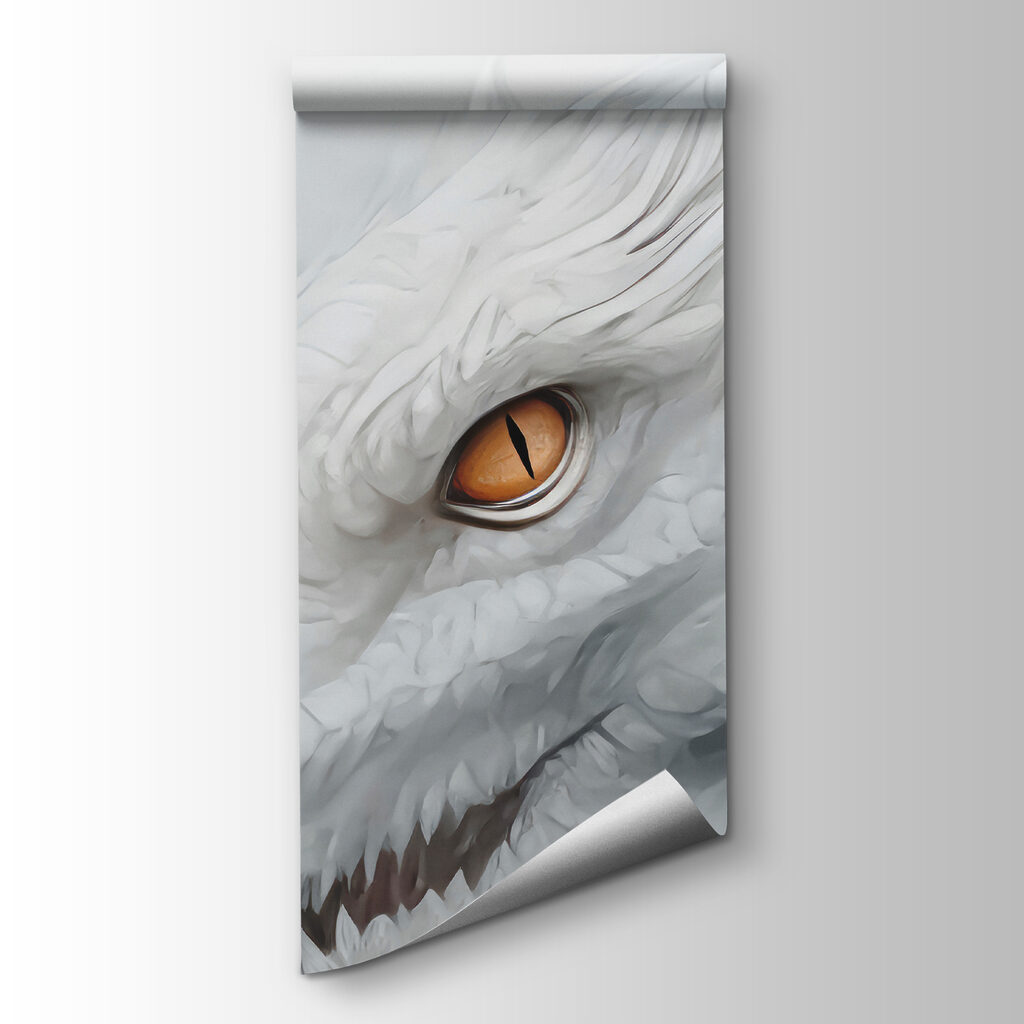 White dragon in the clouds