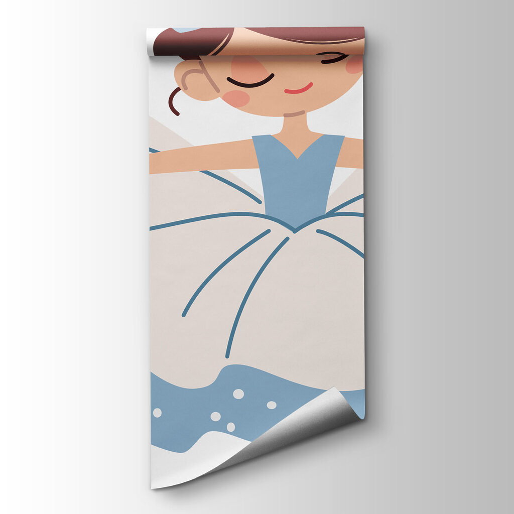 Group of girls in blue and white tutu